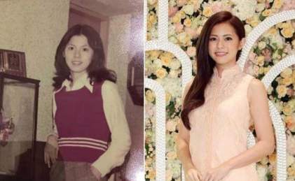 Selina妹妹任容萱与任妈年轻时超相像 惊呆众人